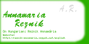 annamaria reznik business card